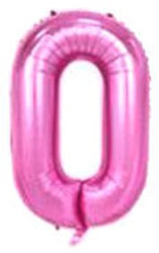 Folien-Zahlenballon (G), pink - XXL - 0, Gas geeignet