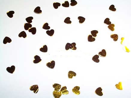 'Sparkle Hearts' gold, Flitterbox-Streuartikel, ca. 14 gr.