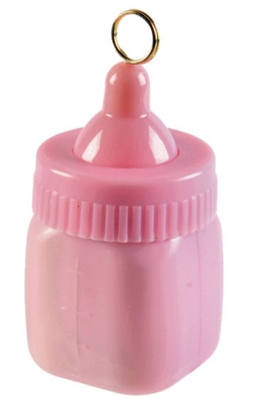 Großes Ballongewicht 'Baby-Bottle' ca. 85 gr. schwer, rosa