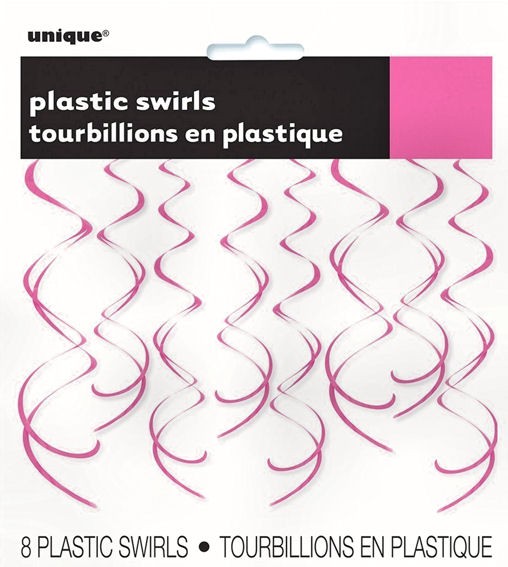 'Plastic Swirls' im 8er-Pack., pink