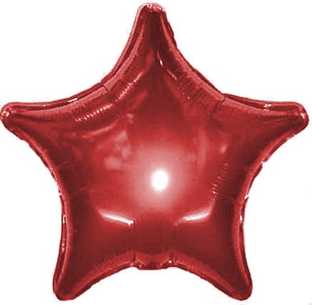 Folien-Sternballon (B), ca. 18" / 45 cm Ø, rot