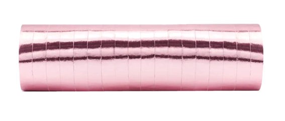Luftschlangen 'rosegold', Papier, 18 Röllchen mit 7 mm breite