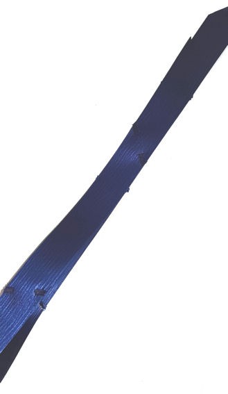 1 kleine Ziehschleife / Fertig-Schleife, dunkelblau, ca. 1,9 x 58 cm