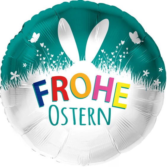 Folien-Rundballon (A) 'Frohe Ostern', ca. 45 cm