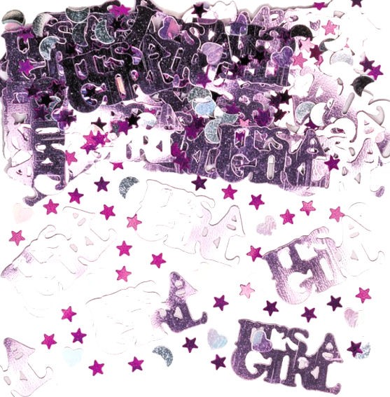 'It's A Girl' Flitterbox-Streuartikel, rosa-pink-töne, ca. 14 gr.