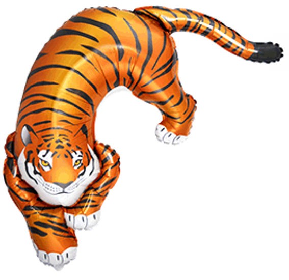 FolienballonShape (F) 'Tiger - wild', ca. 108 x 75 cm