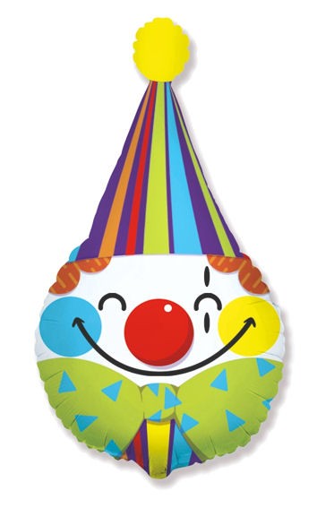 FolienShapeballon (F) 'Clown Head' ca. 72 cm