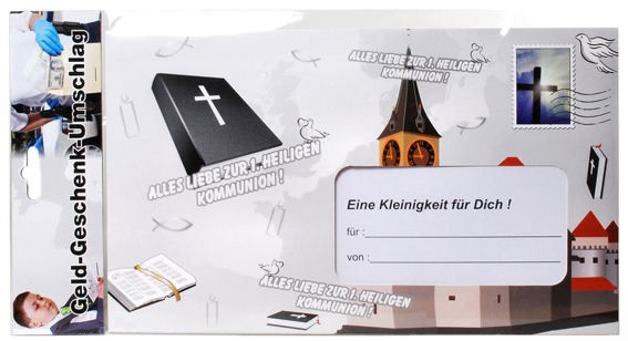 '1. heilige Kommunion' Riesen-Umschlag m. Zubehör ideal für Geldgeschenke