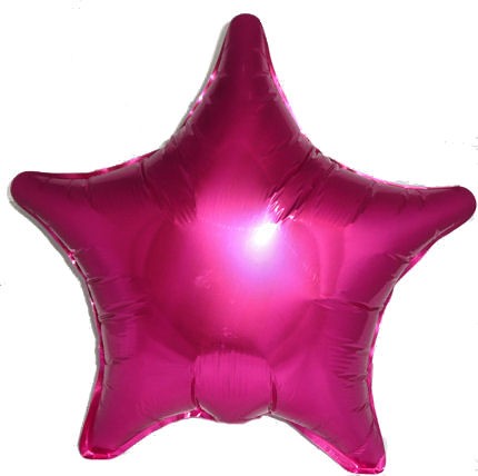 Folien-Sternballon (B), ca. 18" / 45 cm Ø, magenta